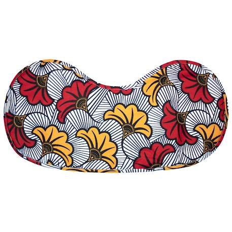 Bavoir d'épaule en wax fleurs de mariage Bleu+Rouge 4 - vertbaudet enfant 