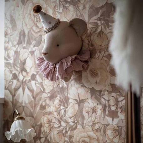Trophée mural ours alexia en lin – décoration chambre bébé enfant Beige, alexia rose 4 - vertbaudet enfant 