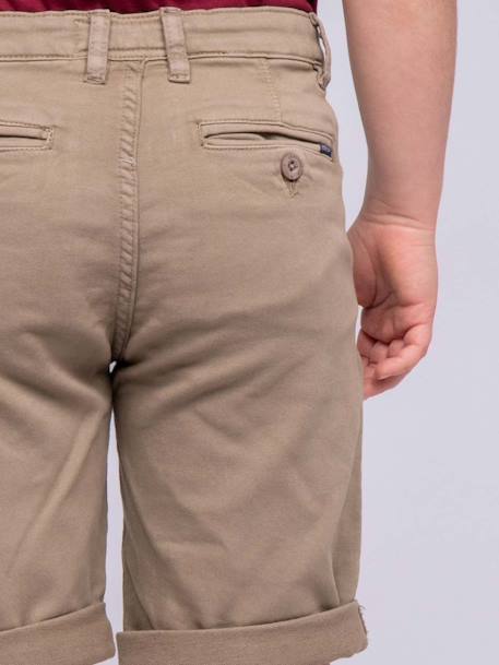Bermuda chino bavolta garçon Beige+Bleu marine+Cognac+Marron+Noir+Rouge framboise 14 - vertbaudet enfant 