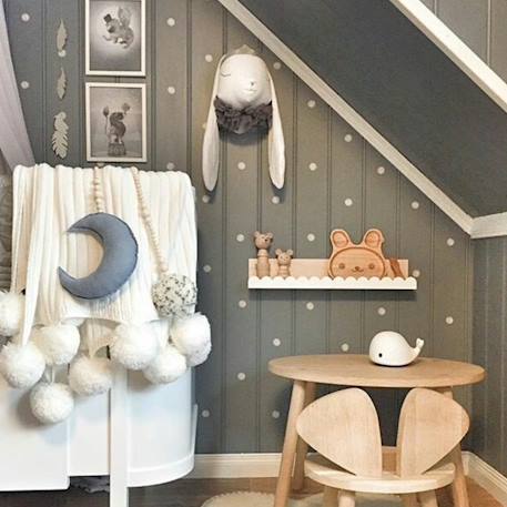 Trophée mural lapin prince en velours – décoration chambre bébé enfant Blanc 3 - vertbaudet enfant 