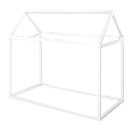 Lit cabane en bois fsc® pour enfant - lit montessori au sol Blanc 1 - vertbaudet enfant 