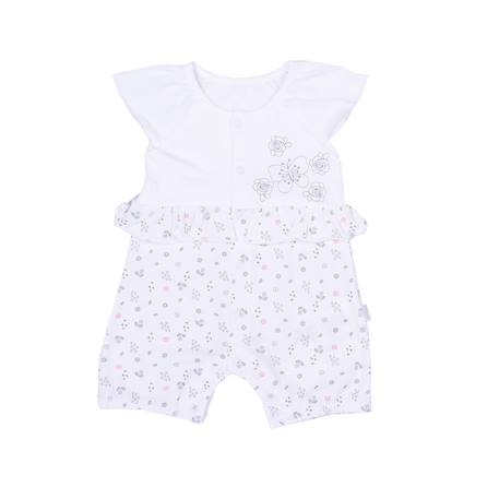 Combishort bébé en coton bio emma Blanc 1 - vertbaudet enfant 