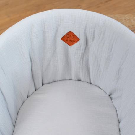 Couffin bébé avec matelas habillage et drap housse jeanne Beige+Blanc+Bleu+Camel+Écru+Gris clair+Rose+Terracotta+Vert de gris 28 - vertbaudet enfant 
