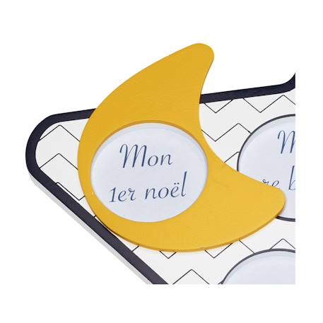 Pèle-mêle 12 photos en bois étoile - hello Blanc 3 - vertbaudet enfant 
