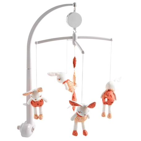 Mobile musical en velours - esmee Blanc 1 - vertbaudet enfant 