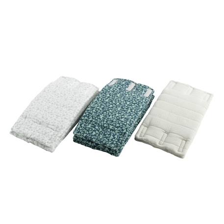 Protection de barreaux de lit en coton - promenons nous Bleu/blanc+Jaune/blanc 1 - vertbaudet enfant 