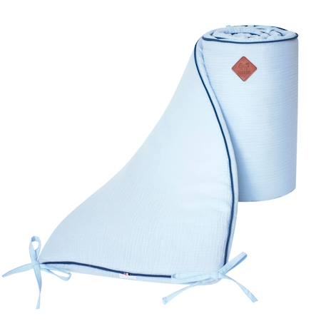 Tour de lit universel en gaze de coton jeanne Beige+Blanc+Blanc à pois or+Bleu+Camel+Écru+Gris clair+Rose+Terracotta+Vert de gris 16 - vertbaudet enfant 