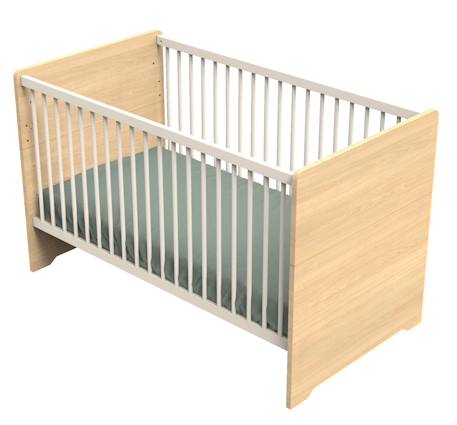 Lit bébé évolutif - little big bed en bois décor chêne miel - cannelle Beige+Marron 1 - vertbaudet enfant 