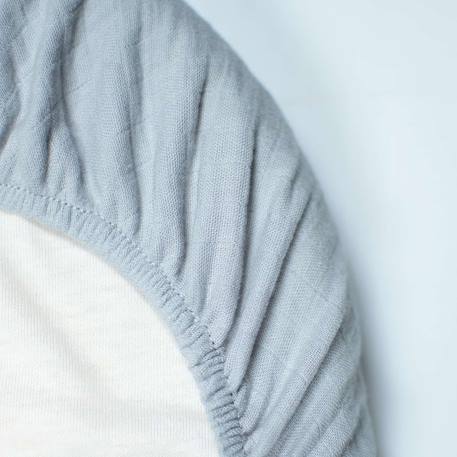 Drap housse couffin en double gaze à carreaux Beige+Blanc+Bleu+Bleu indigo+Gris clair+Marron+Rose 17 - vertbaudet enfant 