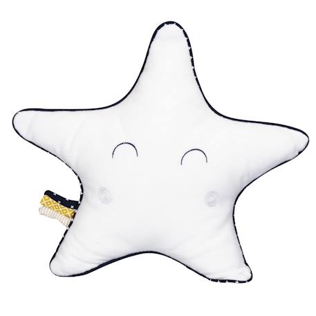 Coussin étoile en coton - hello Blanc 1 - vertbaudet enfant 