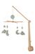 Mobile musical bébé en bois avec 4 jouets - uni petale Beige+Rose+Rouge+Vert 9 - vertbaudet enfant 