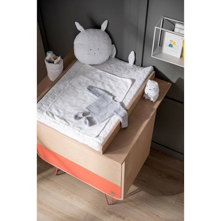 Commode 3 tiroirs pieds métal - bambin Marron/gris+Marron/orange+Marron/vert 6 - vertbaudet enfant 