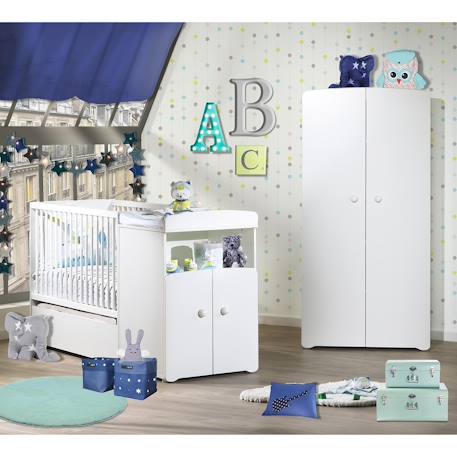 Tiroir pour lit évolutif en bois - basic Blanc 3 - vertbaudet enfant 