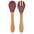 Set de couverts bébé fourchette et cuillère Caramel+Rose clair+Terracotta 10 - vertbaudet enfant 