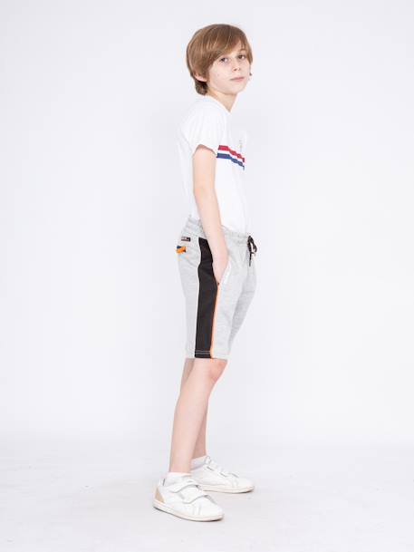 Bermuda molleton baliros garçon Gris clair+Gris foncé 3 - vertbaudet enfant 