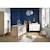 Commode 1 porte 3 tiroirs en bois - seventies Blanc+Blanc/marron 3 - vertbaudet enfant 