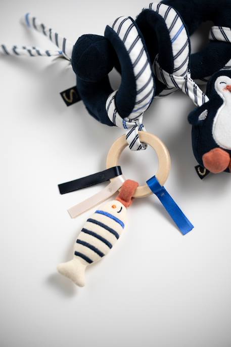Spirale d'activités pingouin en velours - baby sailor Bleu 2 - vertbaudet enfant 