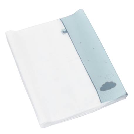 Matelas à langer en coton - lily Blanc/bleu+Blanc/gris+Blanc/rose 1 - vertbaudet enfant 