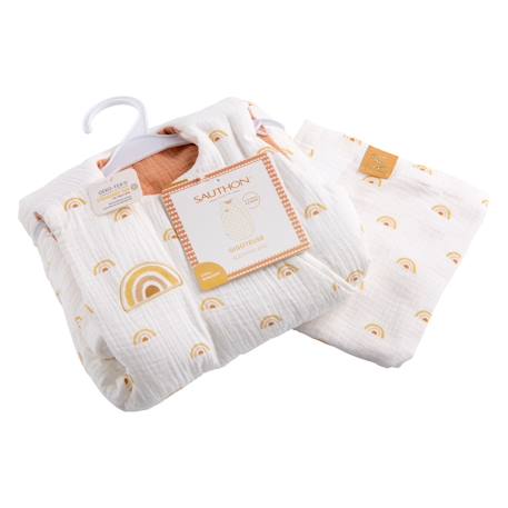 Gigoteuse ouatinée en coton - sunlight Blanc+Jaune 2 - vertbaudet enfant 
