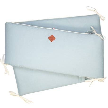Tour de lit déhoussable et universel en lin Beige+Écru+Pêche+Vert de gris 12 - vertbaudet enfant 