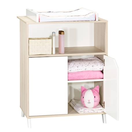 Commode à langer bébé en bois - scandi Blanc/beige+Blanc/gris 3 - vertbaudet enfant 