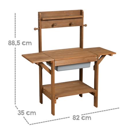 Table sable et eau en bois massif lasuré Gris+Teck 9 - vertbaudet enfant 