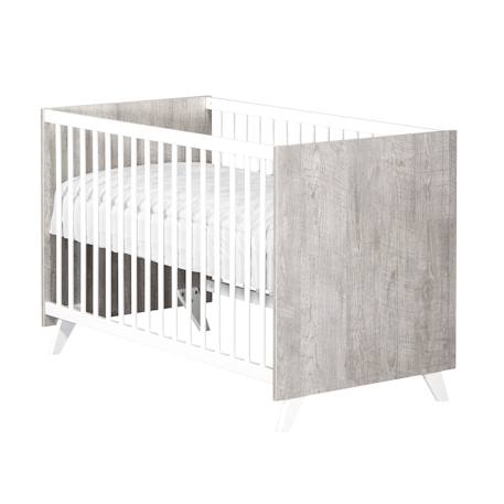 Lit bébé en bois - scandi Blanc/beige+Blanc/gris 7 - vertbaudet enfant 