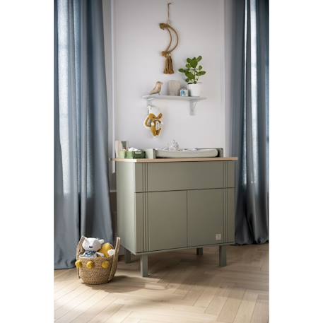 Commode un tiroir et 2 portes - eleonore Vert 4 - vertbaudet enfant 