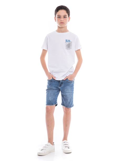 T-shirt pur coton organique nampty garçon Blanc+Bleu marine+Gris+Noir 4 - vertbaudet enfant 