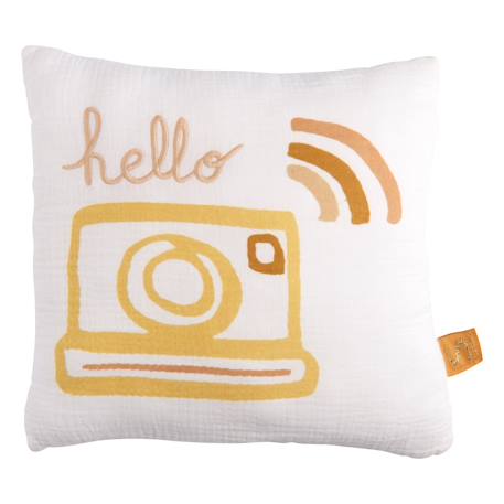 Coussin déco carré en coton - sunlight Blanc 1 - vertbaudet enfant 