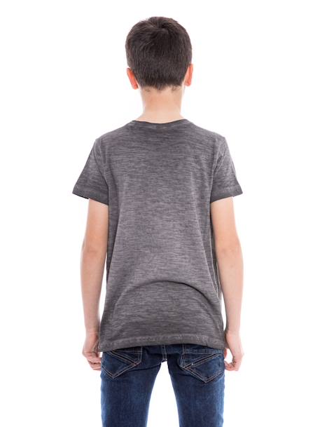 T-shirt col v nogota garçon Bleu marine+Gris foncé 6 - vertbaudet enfant 