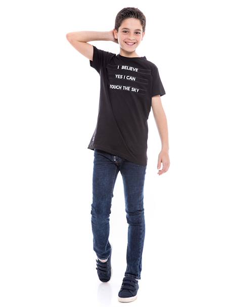 T-shirt col rond nalisto garçon Noir 4 - vertbaudet enfant 