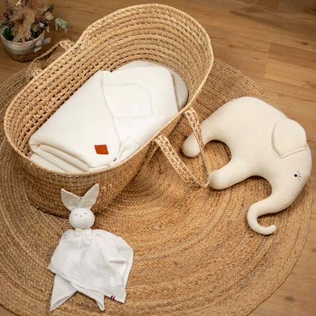 Couverture d'emmaillotage en nid d'abeille Beige+Bleu+Écru+Rose+Vert 13 - vertbaudet enfant 