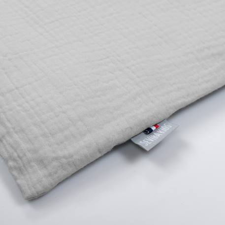 Taie d'oreiller unie en double gaze de coton Beige+Blanc+Bleu+Camel+Écru+Gris+Rose+Terracotta+Vert 13 - vertbaudet enfant 