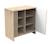 Commode 1 porte colorée et 3 niches avec claustra en bois décor chêne suave - tokyo Blanc/marron+Rouge/marron+Vert/marron 4 - vertbaudet enfant 