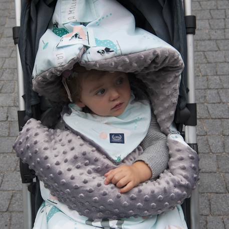 Bavoir bandana cache-cou réversible eli Bleu+Bleu marine 11 - vertbaudet enfant 