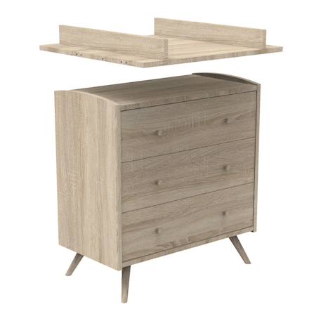 Commode 3 tiroirs - access Marron+Marron/blanc 3 - vertbaudet enfant 