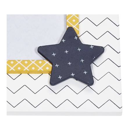 Cadre photo chevrons en mdf - hello Blanc 2 - vertbaudet enfant 