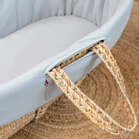 Couffin bébé avec matelas habillage et drap housse jeanne Beige+Blanc+Bleu+Camel+Écru+Gris clair+Rose+Terracotta+Vert de gris 29 - vertbaudet enfant 