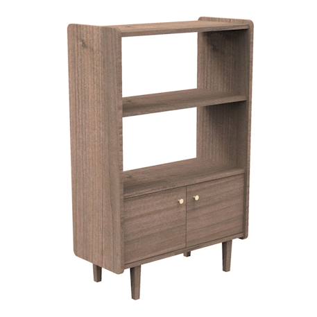 Bibliothèque 2 portes et 1 penderie en bois avec boutons métal - jazzy Marron 2 - vertbaudet enfant 