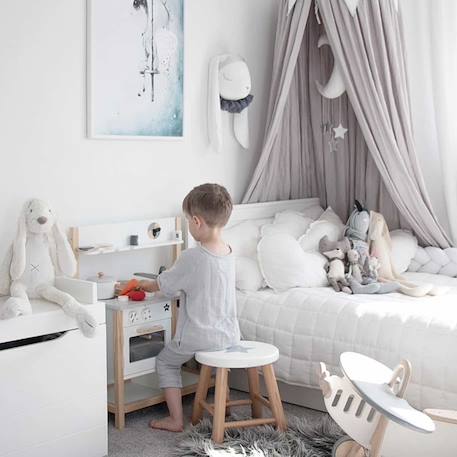 Trophée mural lapin prince en velours – décoration chambre bébé enfant Blanc 4 - vertbaudet enfant 