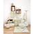 Lot bonnet et moufles bébé en coton - botanica Blanc/rose+Vert 8 - vertbaudet enfant 