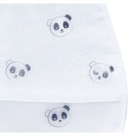 Bavoir avec récupérateur - chao chao Blanc+Blanc/noir 2 - vertbaudet enfant 