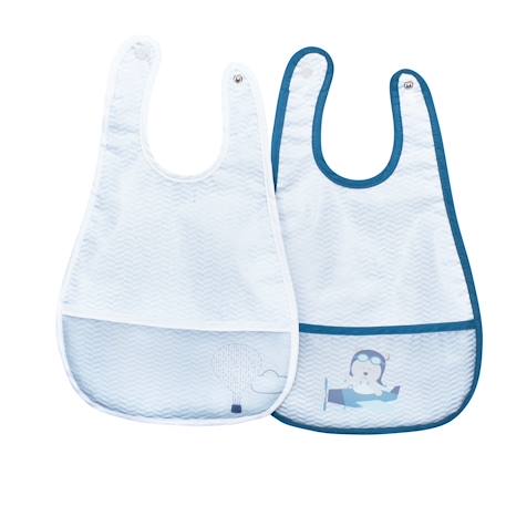 Bavoir avec récupérateur - lazare Blanc 3 - vertbaudet enfant 