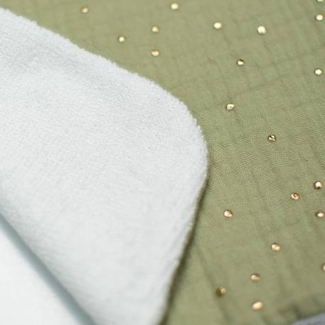 Bavoir en gaze de coton jeanne Beige+Biscuit+Blanc+Blanc à pois or+Bleu+Camel+Camel à pois or+Écru+Gris clair+Rose+Terracotta+Vert à pois or+Vert de gris 28 - vertbaudet enfant 