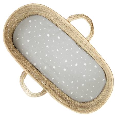 Drap housse couffin ovale stella Blanc+Gris 4 - vertbaudet enfant 