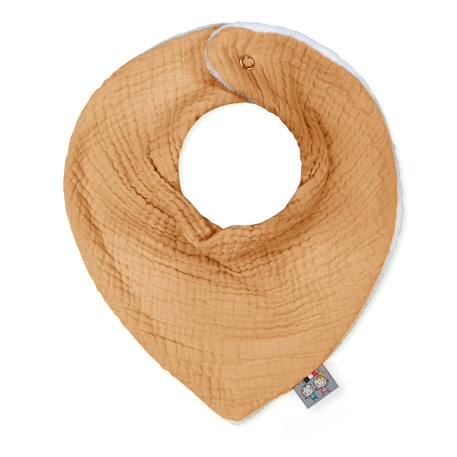 Bavoir bandana gaze de coton jeanne Beige+Blanc+Blanc à pois or+Bleu+Camel+Écru+Gris clair+Terracotta+Vert de gris+Vieux rose 20 - vertbaudet enfant 