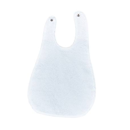 Bavoir plastifié avec récupérateur - miss fleur de lune Blanc+Rose/blanc 2 - vertbaudet enfant 