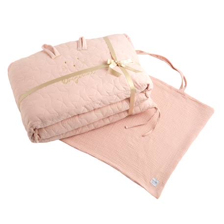 Tour de lit bébé en coton - original Bleu ciel+Bleu nuit+Jaune+Rose 19 - vertbaudet enfant 
