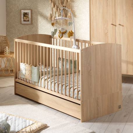 Lit bébé évolutif - access Marron+Marron/blanc 5 - vertbaudet enfant 